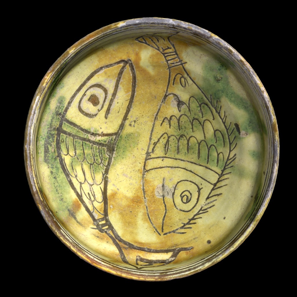 MA1978.83.1 Brown and Green Sgraffito Ware Bowl
